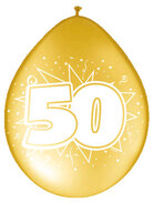 Ballonnen  30cm 50 Met.Goud/8