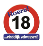 Huldeschild - 18 jaar