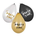 6 Latex balloons Party Time 25cm