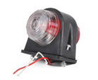 Breedtelamp rubber 72 mm rood/wit e keur