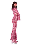 70's catsuit roze, catsuit
