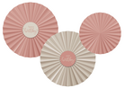 Deco Fan Set - Cr&egrave;me Rose - 3 stuks