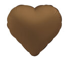 Foil ballon choco brown hart 45 cm