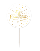 25 prikkers pop the champagne - wit