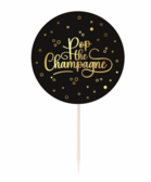 25 prikkers pop the champagne - zwart