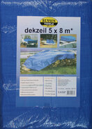 Dekzeil 5 x 8 mtr blauw