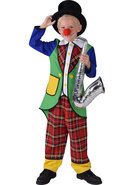 Clowns jongen "Pipo" ,jas met vest,broek .