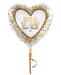 folieballon 50 jaar van harte - 43 cm