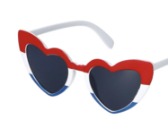 bril rood wit blauw