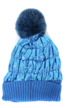 SKI muts metallic blauw