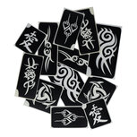 Tribals Glitter Tattoo Stencils  (12 pcs)