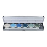 Aqua Face- and Bodypaint  Luxery Blue Lagoon palette 6 colours