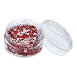 Chunky Glitter Cream Red &amp; White 10 ml.