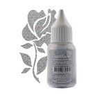 Sparkling glitter iridescent silver