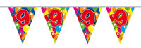 Vlaggenlijn balloons 9 jaar 10m/stk