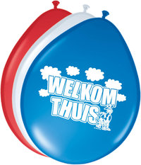 Ballonnen  30cm Welkom Thuis /8 Ballonnen  30cm Welkom Thuis /8