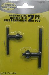 Boorsleutels 2 Dlg 10 + 13 Mm