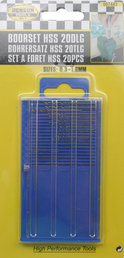 Boorset 20 dlg HSS 0.3 t/m 1.6 mm