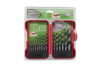 Boorset 15 dlg hout hardcase