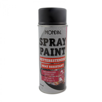 Mondial Spray paint hittebestendig zwart 400ml Mondial Spray paint hittebestendig zwart 400ml