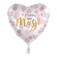 folieballon Jippie een meisje - 43cm
