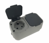 Stopcontact 2-voudig waterdicht IP54