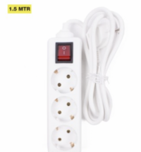 Stekkerdoos 3-voudig + RA + schakelaar 1.5 mtr