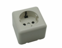 Wandcontactdoos 1-voudig + RA opbouw