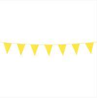 Bunting PE 3m yellow size flags:10x15cm Bunting PE 3m yellow size flags:10x15cm