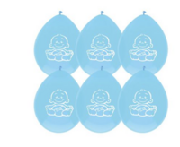 Ballonnen jongen 30 cm 6 st Ballonnen jongen 30 cm 6 st