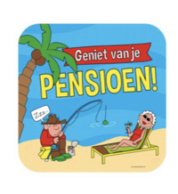 Huldeschild - Pensioen cartoon Huldeschild - Pensioen cartoon