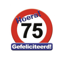 Huldeschild - 75 jaar