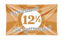 XXL Gevel vlag - 12,5 jaar getrouwd