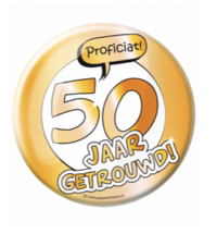 Button XL - 50 jaar getrouwd Button XL - 50 jaar getrouwd