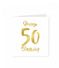 Goud/Wit wenskaart - 50 years Goud/Wit wenskaart - 50 years