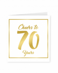 Goud/Wit wenskaart - 70 years Goud/Wit wenskaart - 70 years
