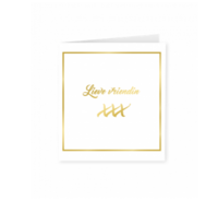 Goud/Wit wenskaart - Vriendin