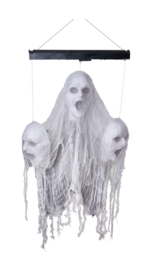 3 Zwevende hoofden met licht geluid en beweging