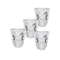 Set 4 plastic shotglaasjes Schedel (5 cl)