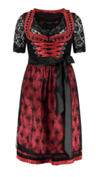 Dirndl 2-tlg., schwarz/Spitzenschürze (rot-schwarz) Dirndl 2-tlg., schwarz/Spitzenschürze (rot-schwarz)