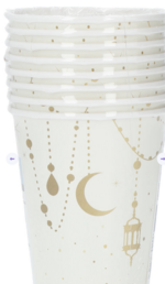 Bekers Eid Mubarak - 8 stuks Bekers Eid Mubarak - 8 stuks