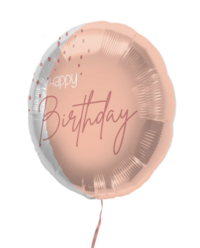 45cm Happy Bday trans/blush 45cm Happy Bday trans/blush