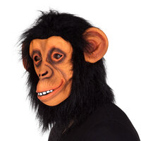 Latex hoofdmasker Chimpansee met haar