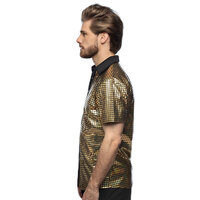 Shirt Disco diamond goud (M)