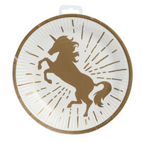 Set 10 papieren bordjes Eenhoorn (√ò 23 cm)