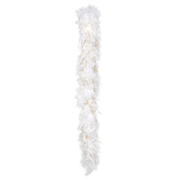 Boa 50 g Glamour wit met gouden tinsel (180 cm) Boa 50 g Glamour wit met gouden tinsel (180 cm)
