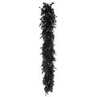 Boa 50 g Glamour zwart met zilveren tinsel (180 cm) Boa 50 g Glamour zwart met zilveren tinsel (180 cm)