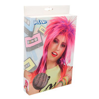 Pruik Kimberley knalroze/paars UV