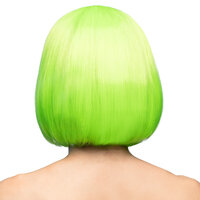 Pruik Cabaret neongroen UV
