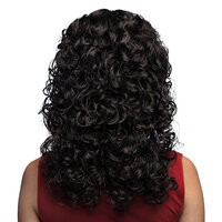 Pruik Norah bruin/zwart